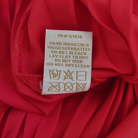 NWT Flying Tomato My Red Tomato Woven Jumpsuit Pleated Strapless Wide-Leg Small - Picture 10 of 10